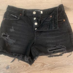 TOPSHOP Moto Ashley boyfriend shorts black US size 8